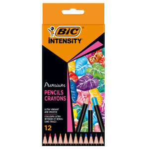 ASTUCCIO 12 MATITE INTENSITY WOOD PREMIUM COLORI ASSORTITI BIC COD. 951844