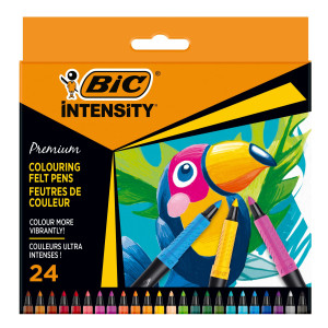 ASTUCCIO 24 PENNARELLI INTENSITY PREMIUM COLORI ASSORTITI BIC COD. 977892