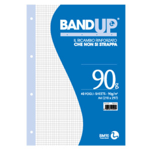 RICAMBI FORATI RINFORZATI BANDUP A4 90GR 40FG 4MM BM COD. 0105490