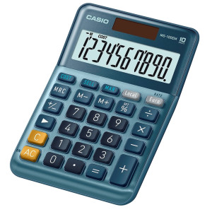 CALCOLATRICE DA TAVOLO COMPATTA MS-100EM CASIO COD. MS-100EM-W-EP