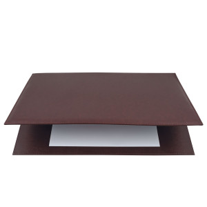 SOTTOMANI DOPPIO IN SIMILPELLE 48X32CM ART.2190 MARRONE SCURO CITY TIME COD. 2190-M