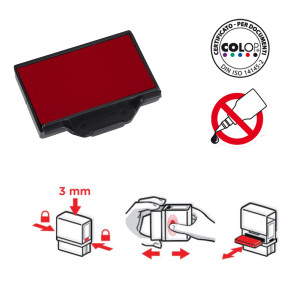 TAMPONE COLOP E/20 ROSSO COD. E/20.R CONFEZIONE DA 5