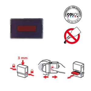 TAMPONE COLOP E/2600/2 ROSSO-BLU COD. E2600.BIC CONFEZIONE DA 5