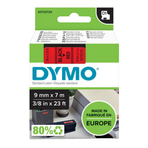 NASTRO DYMO TIPO D1 (9MMX7M) NERO/ROSSO 409170 COD. S0720720