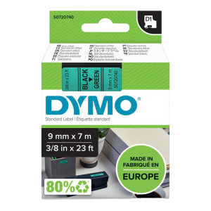 NASTRO DYMO TIPO D1 (9MMX7M) NERO/VERDE 409190 COD. S0720740