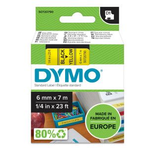 NASTRO DYMO TIPO D1 (6MMX7MT) NERO/GIALLO 436180 COD. S0720790