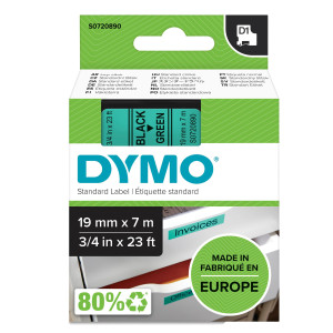 NASTRO DYMO TIPO D1 (19MMX7MT) NERO/VERDE 458090 COD. S0720890