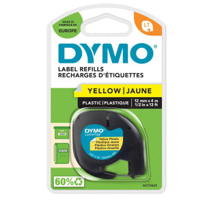 NASTRO IN PLASTICA DYMO LETRATAG 12MMX4M GIALLO 912020 COD. S0721620