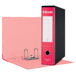 REGISTRATORE ESSENTIALS G75 ROSSO DORSO 8CM F.TO PROTOCOLLO ESSELTE COD. 390775160 CONFEZIONE DA 6