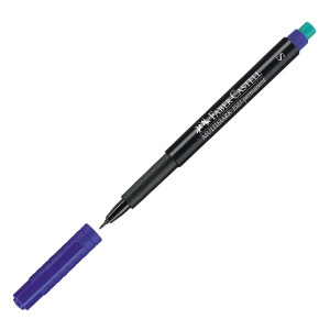 PENNARELLO MULTIMARK BLU 0,4 SUPERFINE FABER-CASTELL COD. 152351 CONFEZIONE DA 10