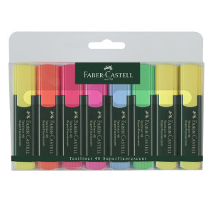 BUSTA 8 EVIDENZIATORI TEXTLINER 1548 FABER CASTELL COD. 154862
