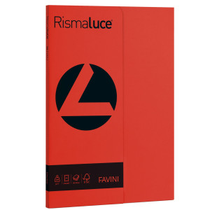 CARTA RISMALUCE SMALL A4 200GR 50FG SCARLATTO 61 FAVINI COD. A69C544