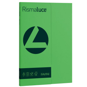 CARTA RISMALUCE SMALL A4 200GR 50FG VERDE 60 FAVINI COD. A69D544