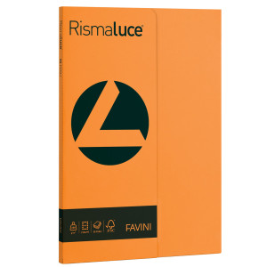 CARTA RISMALUCE SMALL A4 200GR 50FG ARANCIO 56 FAVINI COD. A69E544