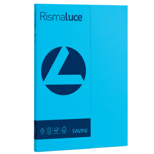 CARTA RISMALUCE SMALL A4 200GR 50FG AZZURRO 55 FAVINI COD. A69G544