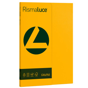 CARTA RISMALUCE SMALL A4 200GR 50FG GIALLO ORO 52 FAVINI COD. A69H544