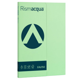 CARTA RISMACQUA SMALL A4 90GR 100FG VERDE CHIARO 09 FAVINI COD. A69P144