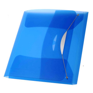 CARTELLINA CON ELASTICO IN PPL TRASP. BLU FELLOWES COD. 40336. CONFEZIONE DA 3