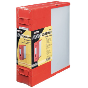 SCATOLA ARCHIVIO COMBI BOX E600 ROSSO 29,8X36,2 D.9CM COD. E600RO