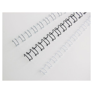 SCATOLA 100 DORSI SPIRALE METALLO IBIWIRE 6MM ARGENTO 21 ANELLI COD. IB160431