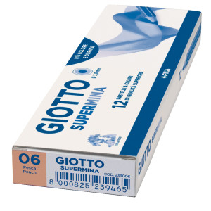 PASTELLO GIOTTO SUPERMINA MONOCOLORE PESCA 06 COD. 239006 CONFEZIONE DA 12