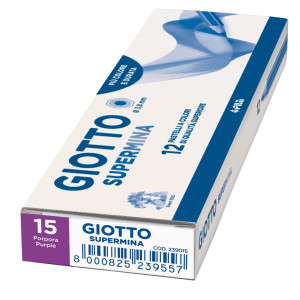 PASTELLO GIOTTO SUPERMINA MONOCOLORE PORPORA 15 COD. 239015 CONFEZIONE DA 12