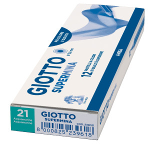 PASTELLO GIOTTO SUPERMINA MONOCOLORE ACQUA MARINA 21 COD. 239021 CONFEZIONE DA 12