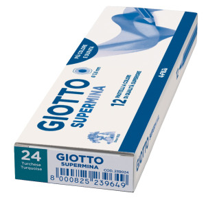 PASTELLO GIOTTO SUPERMINA MONOCOLORE TURCHESE 24 COD. 239024 CONFEZIONE DA 12