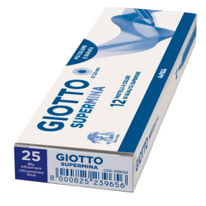 PASTELLO GIOTTO SUPERMINA MONOCOLORE BLU OLTREMARE 25 COD. 239025 CONFEZIONE DA 12