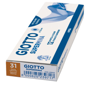 PASTELLO GIOTTO SUPERMINA MONOCOLORE TERRA SIENA NATURALE 31 COD. 239031 CONFEZIONE DA 12