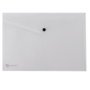 BUSTA CON BOTTONE PULL TRASPARENTE 21X29.7CM COD. 00111318 CONFEZIONE DA 5