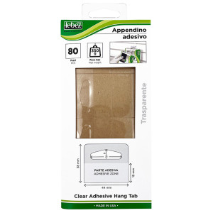 BLISTER 80 APPENDICARTELLO ADESIVO 4,5X4,5CM ART.2261 LEBEZ COD. 2261