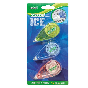 BLISTER 3 CORRETTORE A NASTRO 4,2MMX7M MINI ROLLER ICE 9093 COD. 9093