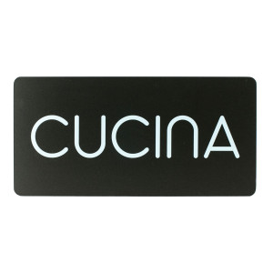 PITTOGRAMMA CUCINA 32,5 X 16CM PVC NERO/BIANCO STILCASA COD. PR24-CU