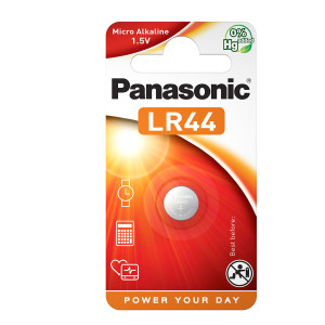 MICROPILA A PASTIGLIA LR44 ALCALINA 1,5V PANASONIC COD. C300044