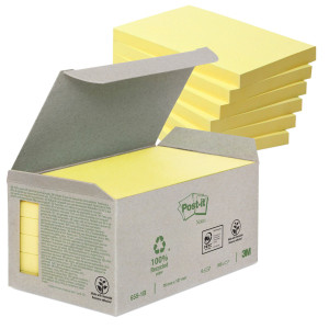 BLOCCO 100FOGLIETTI POST-IT  NOTES GREEN 76X127MM 655-1B GIALLO COD. 7100172257 CONFEZIONE DA 6