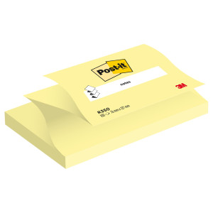 BLOCCO 100FG POST-IT  SUPER STICKY Z-NOTES R350 GIALLO CANARY 76X127MM COD. 7100290186 CONFEZIONE DA 12