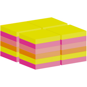 CF. 24PZ BLOCCO 90FG. POST-IT  SUPER STICKY 76X76MM 654-COL-VP24 COLORI ASS. COD. 7100317837