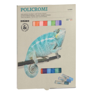 ASTUCCIO 24 GESSI POLICROMI QUADRATI 13X13X80MM COD. 021GC24I