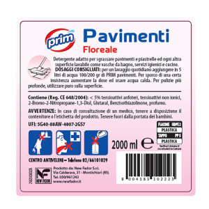 DETERGENTE PAVIMENTI FLOREALE 2LT PRIM COD. 150704102223