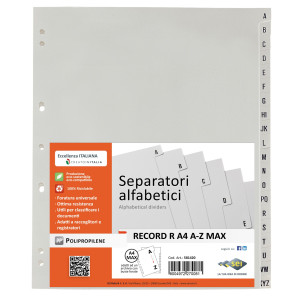 SEPARATORE ALFABETICO A-Z 21X29,7 RECORD RA4A-Z SEI ROTA COD. 581401