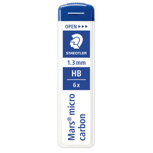 ASTUCCIO 6 MINE 1.3MM MARS MICRO 250 13-HB STAEDTLER COD. 250 13-HB CONFEZIONE DA 12