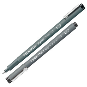 PENNARELLO PIGMENT LINER 308 NERO 0,2MM STAEDTLER COD. 308 02-9 CONFEZIONE DA 10