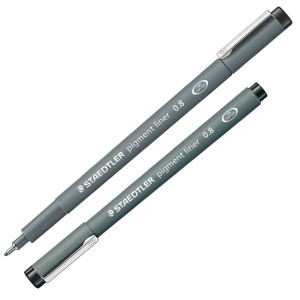 PENNARELLO PIGMENT LINER 308 NERO 0,8MM STAEDTLER COD. 308 08-9 CONFEZIONE DA 10