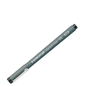 PENNARELLO PIGMENT LINER 308 NERO 0,8MM STAEDTLER COD. 308 08-9 CONFEZIONE DA 10