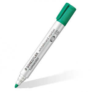 PENNARELLO LUMOCOLOR 351 VERDE P.TONDA PER LAVAGNE CANCELLABILI COD. 351-5