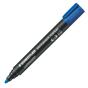 MARCATORE LUMOCOLOR PERMANENT 352 BLU P.TONDA STAEDTLER COD. 352-3 CONFEZIONE DA 10