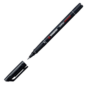 PENNARELLO STABILO OHPEN 841 PERMANENTE SUPERFINE NERO COD. 841/46 CONFEZIONE DA 10