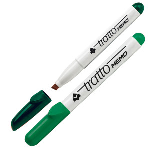 PENNARELLO A SECCO TRATTO MEMO PUNTASCALPELLO VERDE PER LAVAGNA COD. 852004 CONFEZIONE DA 12