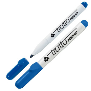 PENNARELLO A SECCO TRATTO MEMO PUNTATONDA BLU PER LAVAGNA COD. 854001 CONFEZIONE DA 12